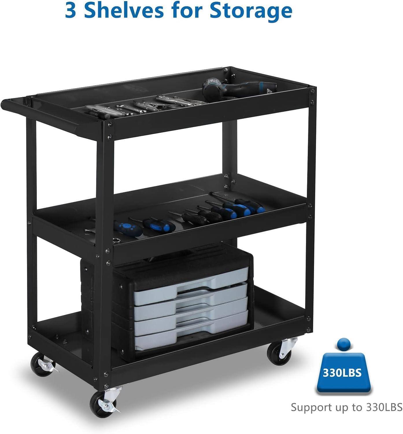 3 Shelves for Storage

Support up to 330LBS