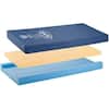 Front. Invacare - Softform Premier Hospital Bed Mattress – 36"x80"x6", IPM1080, Medical-Grade Support - Blue.