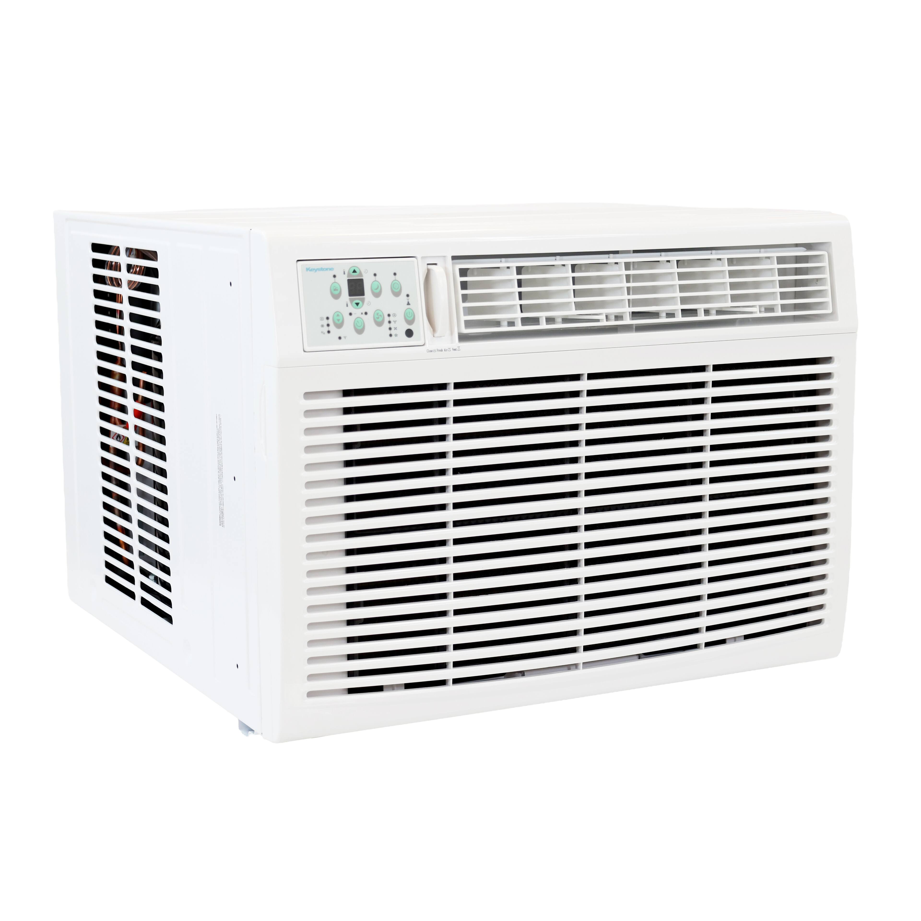 Alt View 9. Keystone - 18,000 BTU 1000 Sq. Ft. 230V  Window/Wall Air Conditioner with Follow Me LCD Remote Control - White.