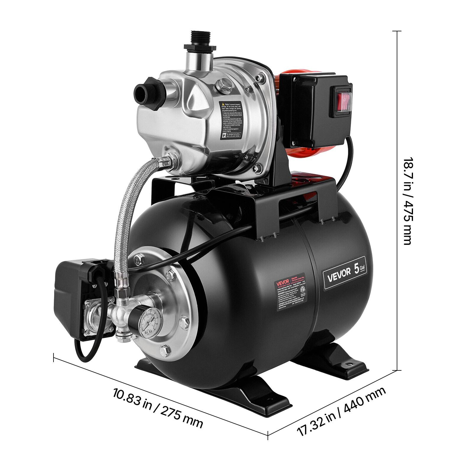 RETAMINA - TM

VEVOR 5

in / 18.7 in / 475 mm

10.83 in / 275 mm

440 mm in / 17.32