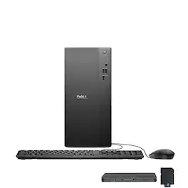 Dell - Tower Desktop,Intel Core Ultra 5 225,16GB DDR5,1TB SSD+160GB Dock Set,WiFi 6,Keyboard & Mouse,Win 11 - Black