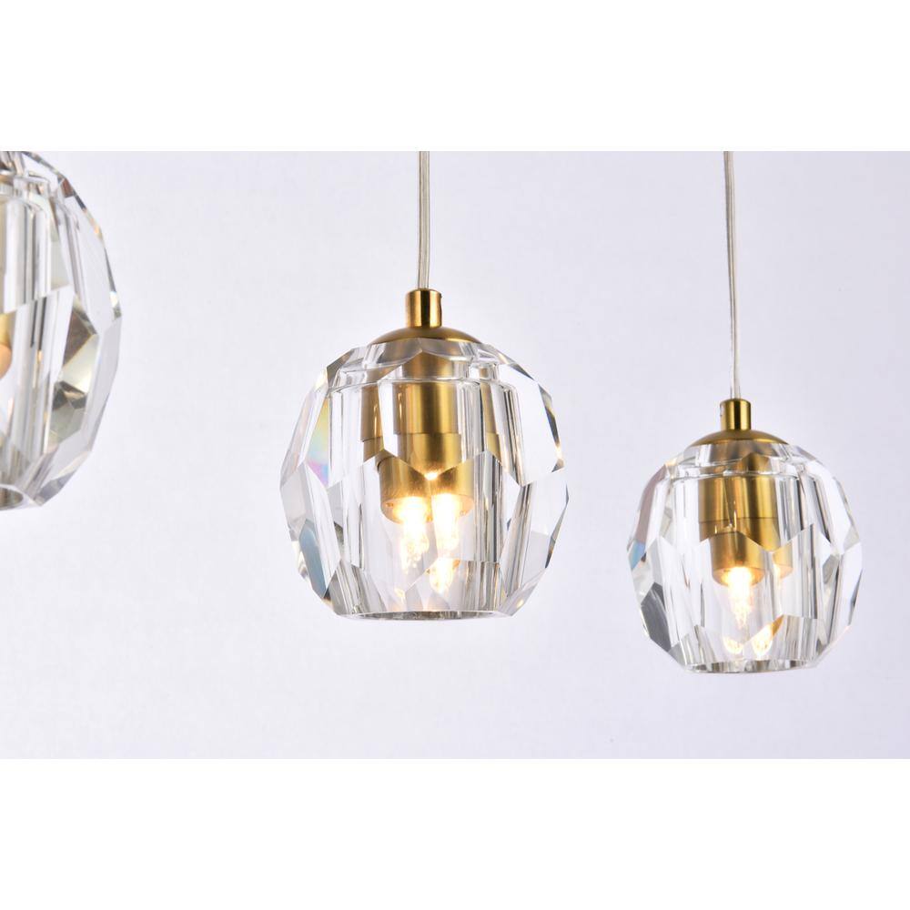 Alt View 2. Elegant Lighting - Eren 3 lights Gold pendant - Gold.