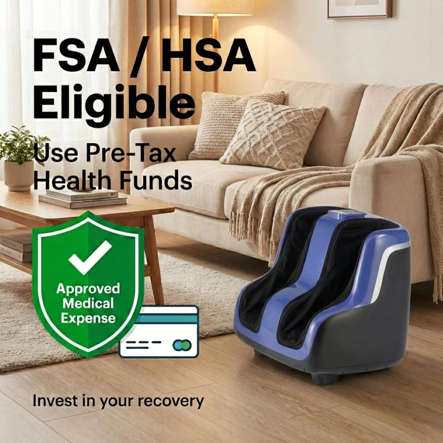 FSA / HSA Eligible  
Use Pre-Tax Health Funds  
Approved Medical Expense  
Invest in your recovery