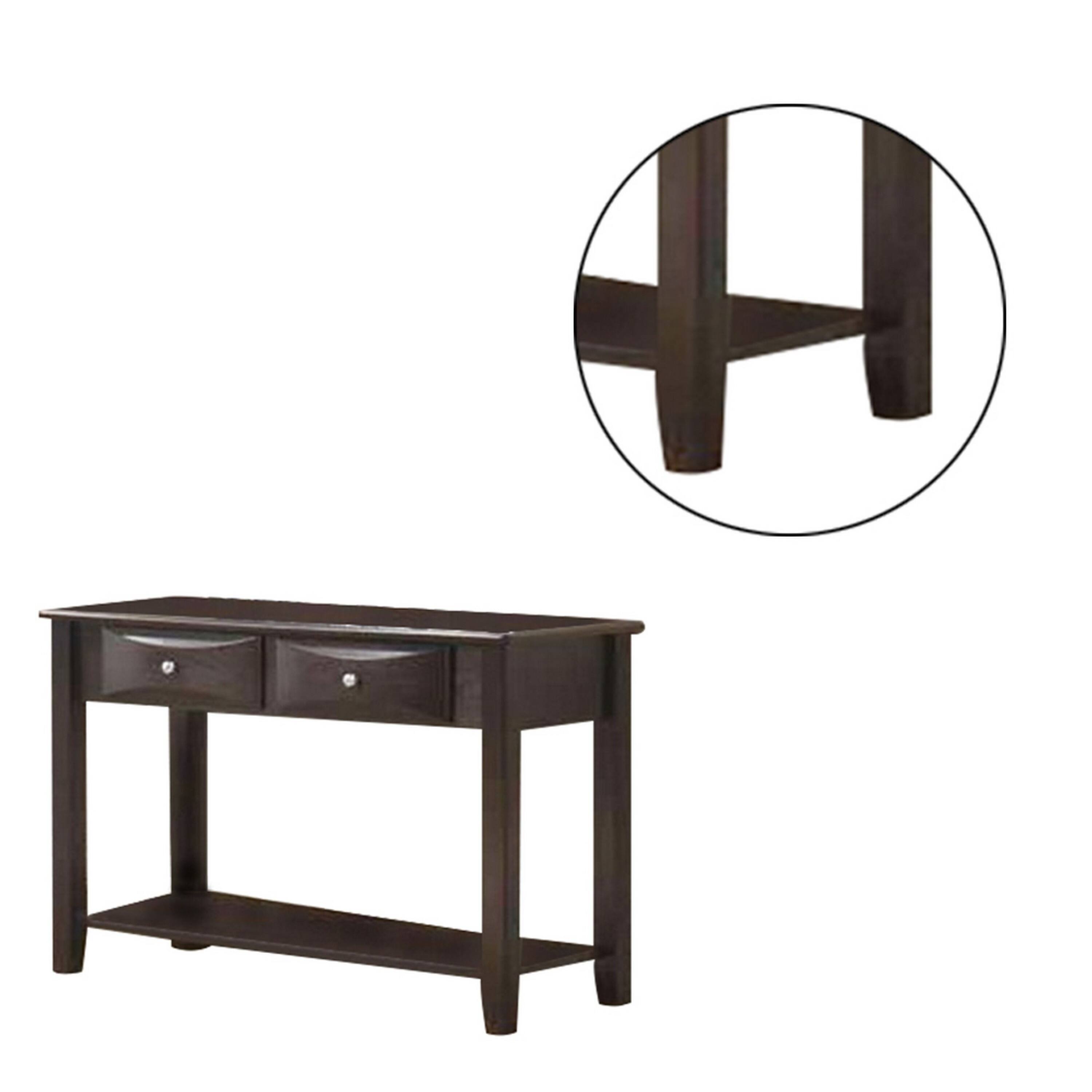 Angle. Manhattan Lane - Wooden Console Table with 2 Spacious Drawers - Brown.