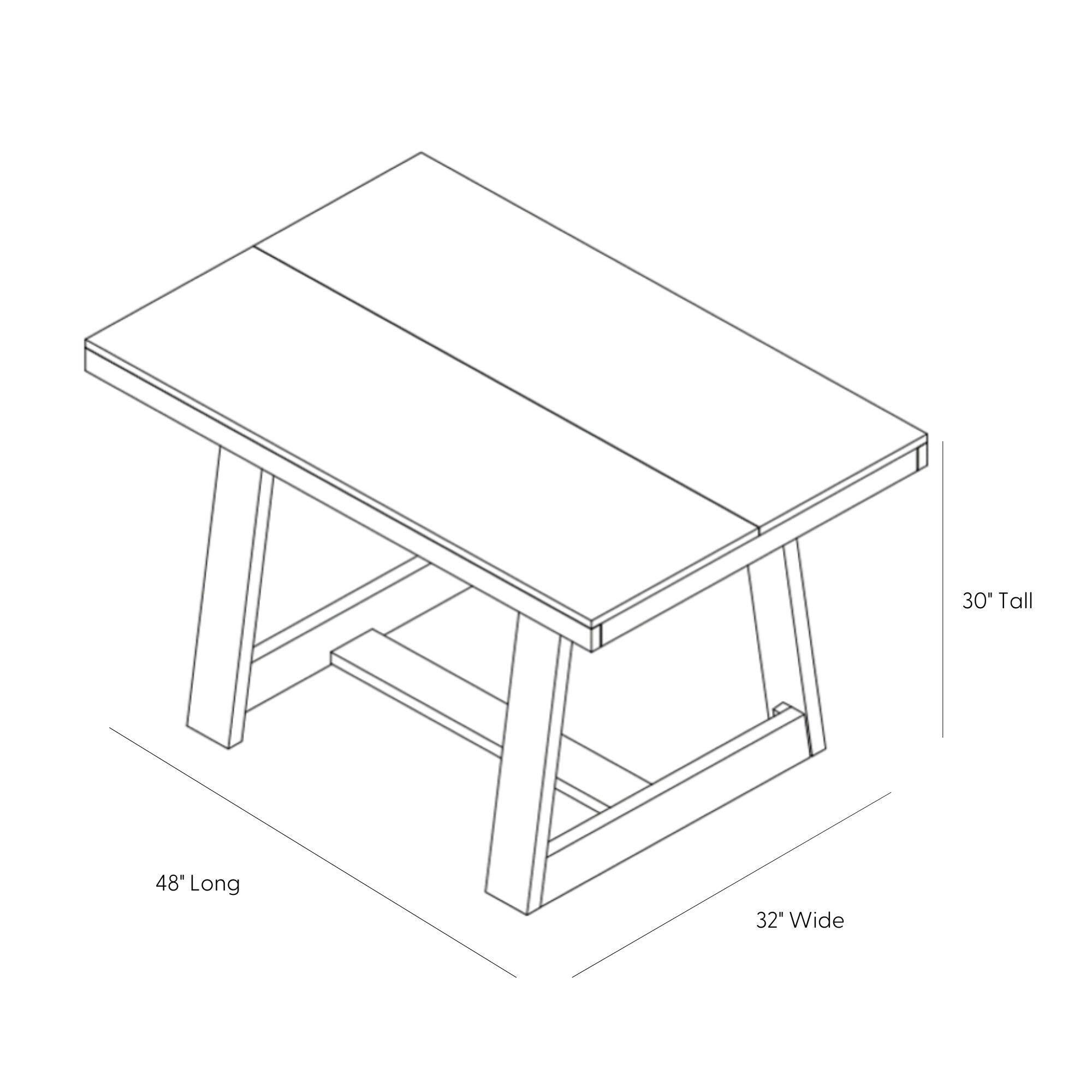 30" Tall, 48" Long, 32" Wide