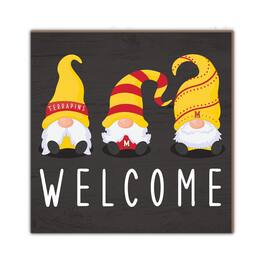 Fan Creations - Maryland Terrapins 10'' x 10'' Welcome Gnomes Sign - Multicolor