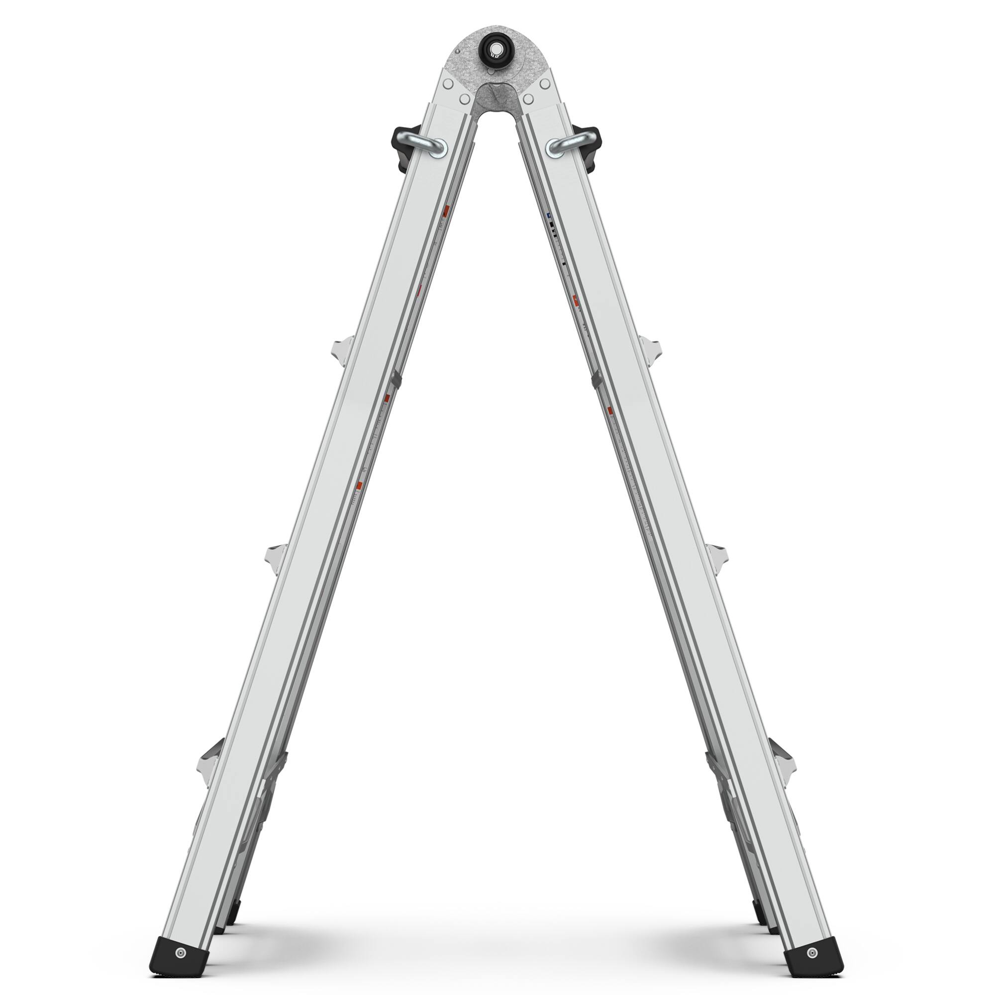Alt View 9. ELEMENT ACE - 17-Foot Multi-Position Foldable Ladder with A-Frame and Straight Configurations, Heavy-Duty ANSI Certified - Grey.