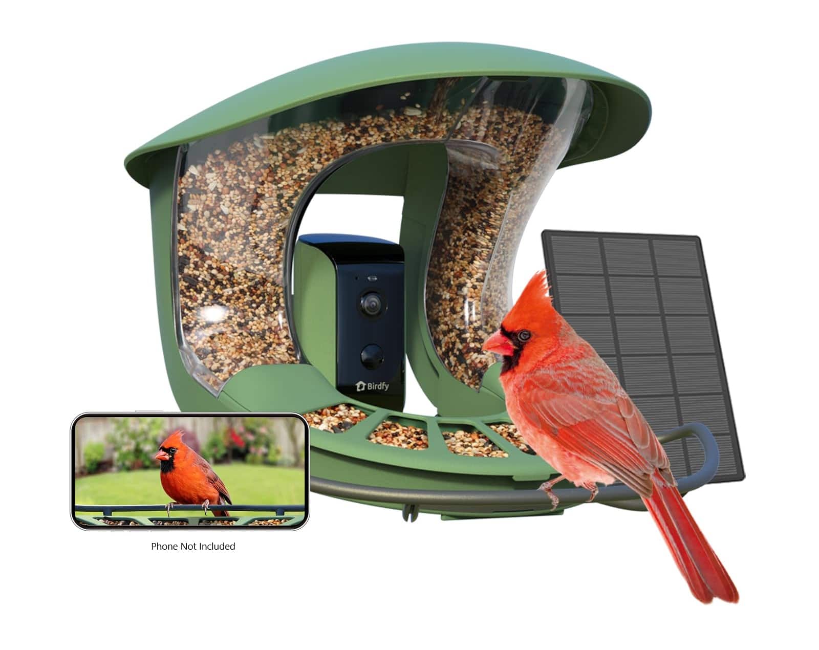 "Birdfeeder Phone Not Included"