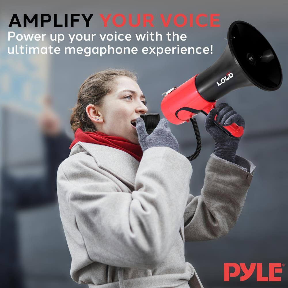 AMPLIFY YOUR VOICE  
Power up your voice with the ultimate megaphone experience!  

PYLE