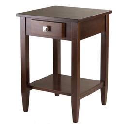 FurniFact - End Table with Drawer - Walnut