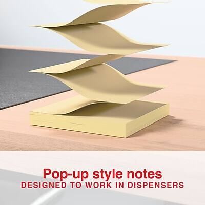 Pop-up style notes  
DESIGNED TO WORK IN DISPENSERS