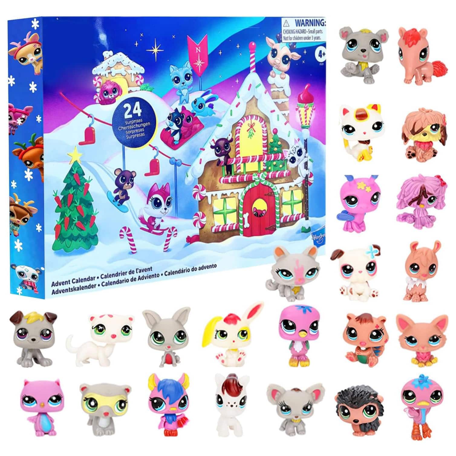 Auledio - 1 PC 2025 Kids' Christmas Advent Calendar - 24 Days of Mini Pets, Cute Toys & Party Favors for Holiday Gifts(#B) - Multicolor