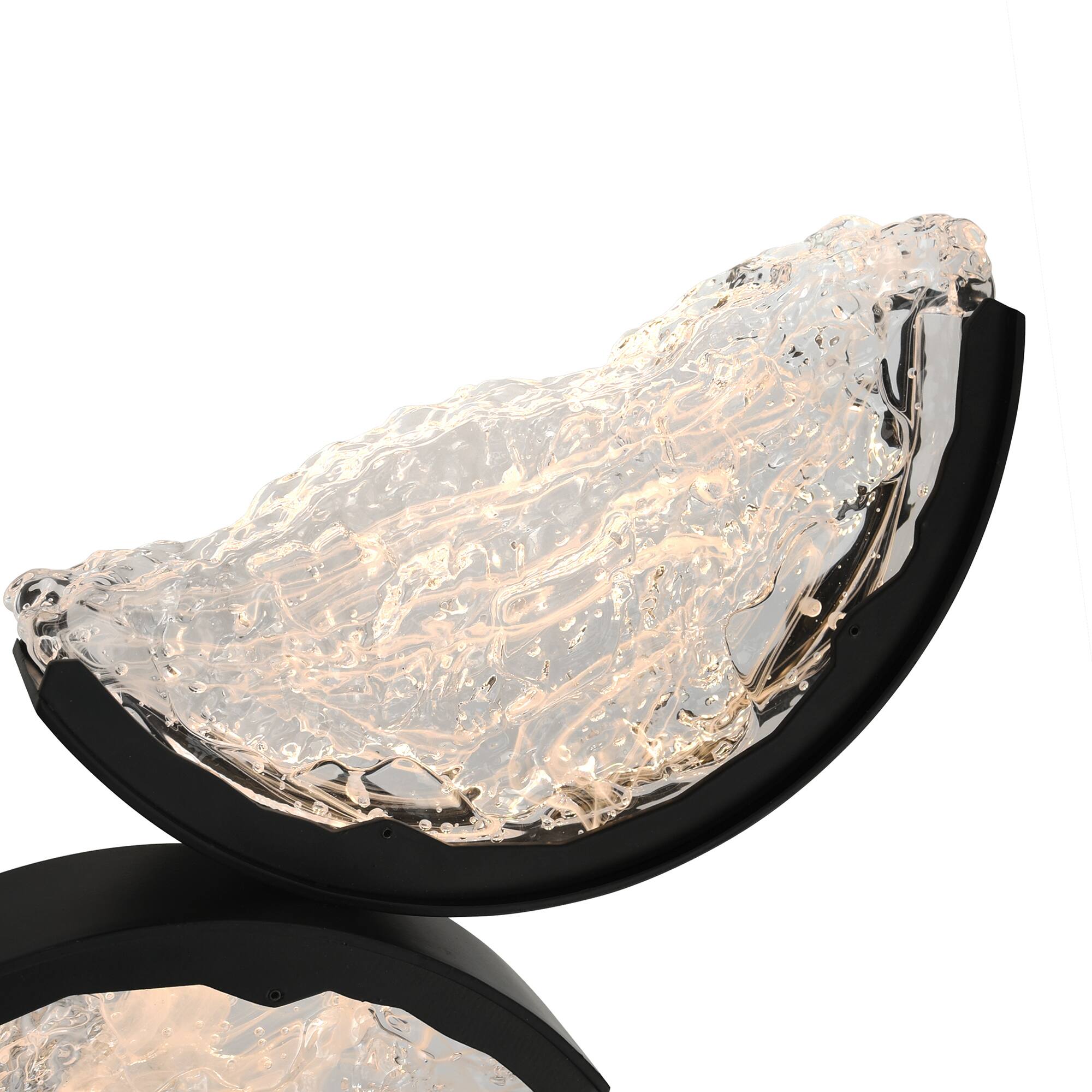 Back. CWI Lighting - Moon Integrated LED Black Chandelier - Black.