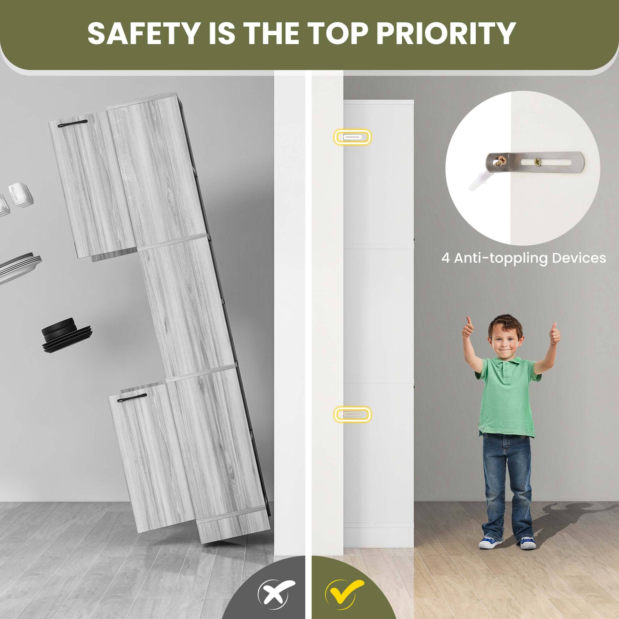 SAFETY IS THE TOP PRIORITY 4 Anti-toppling Devices
