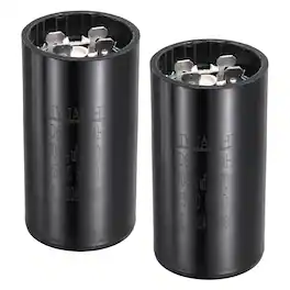 Unique Bargains - 2pcs CD60 Motor Run Capacitor, 270-324uF MFD AC125V, 50-60Hz, for Motor 36x70mm - Black