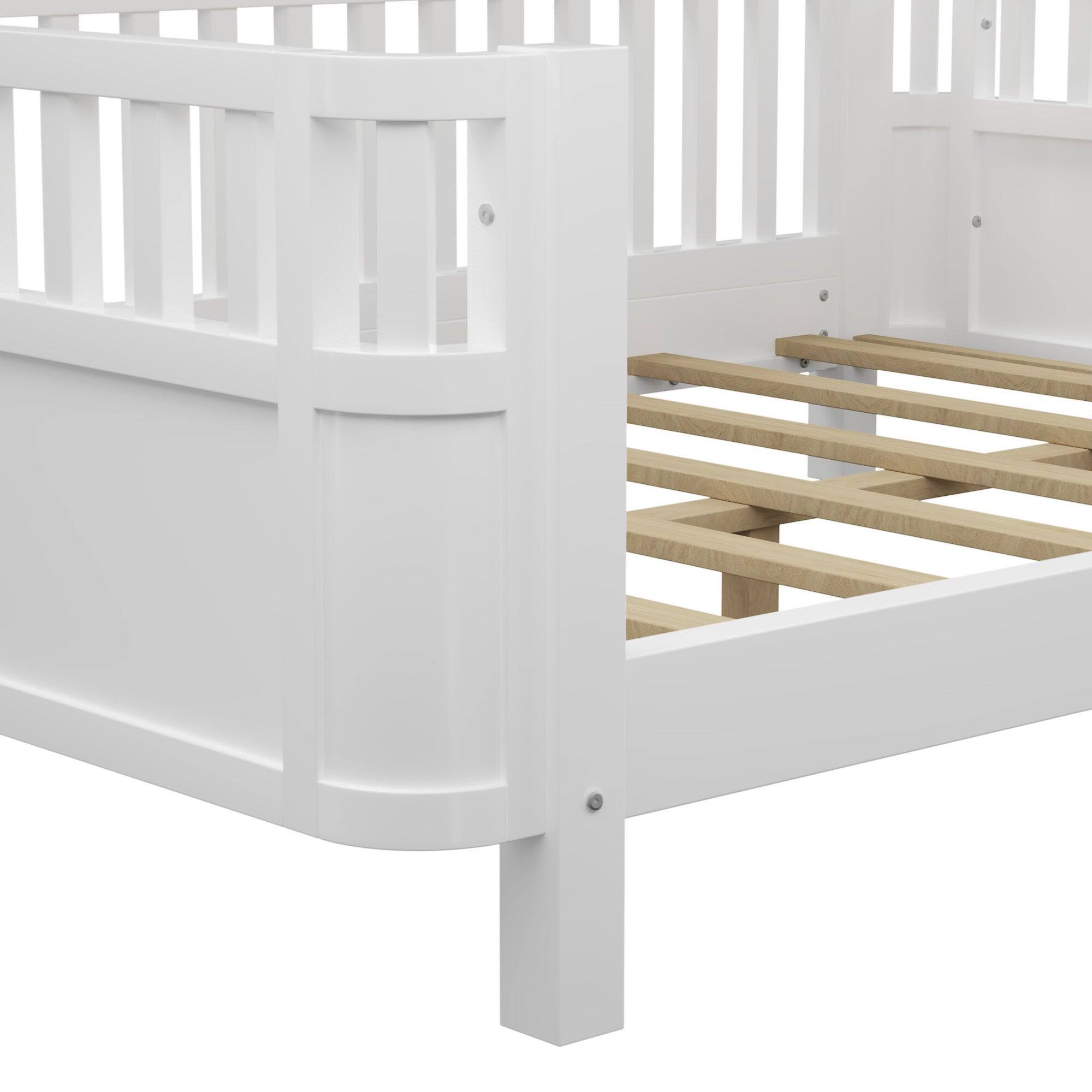 Alt View 9. Boyel Living - Full Size Wood Platform Bed for Kids with Low Profile and Safety Rails, White (Patented Design) - White.