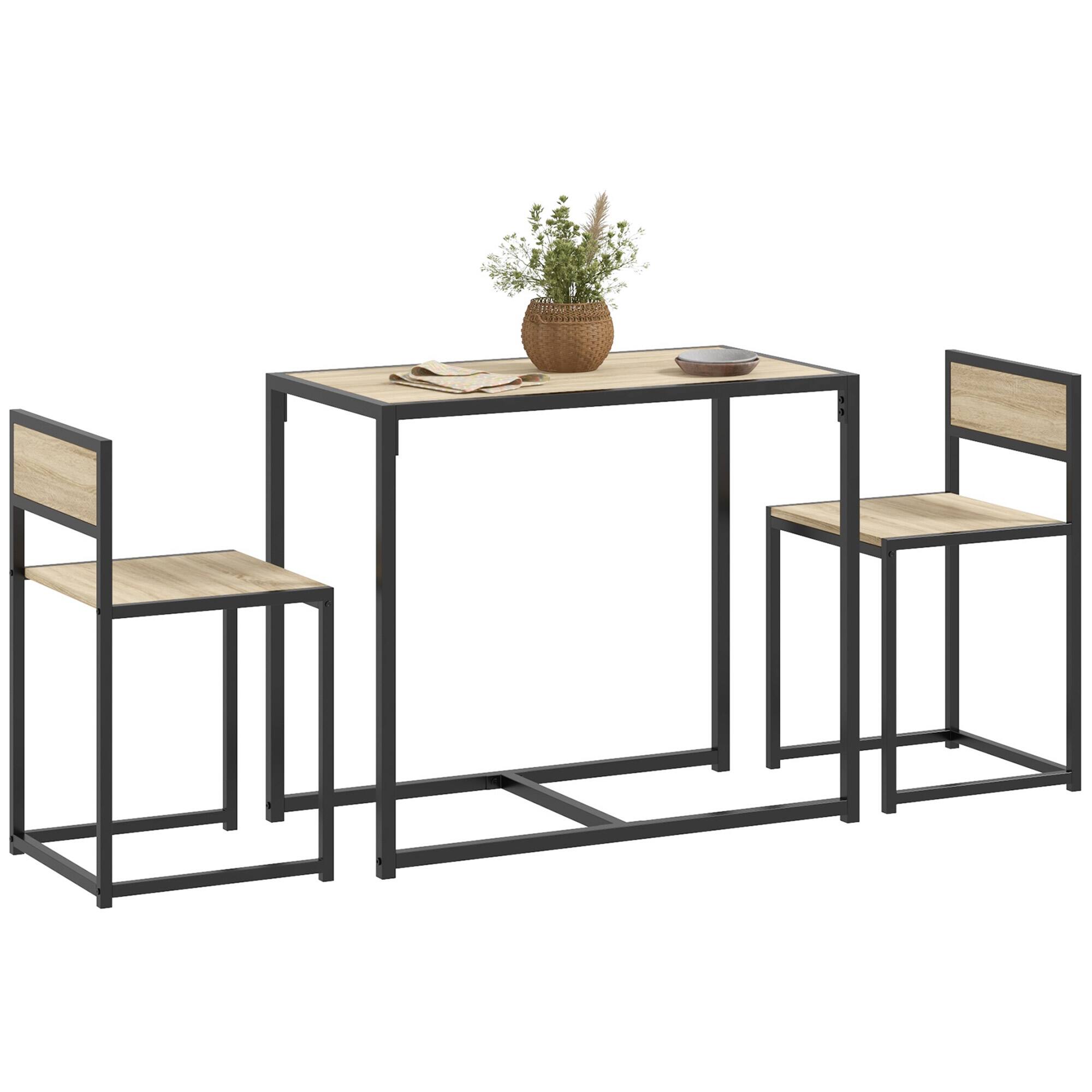 Homcom - Dining Room Set - Oak