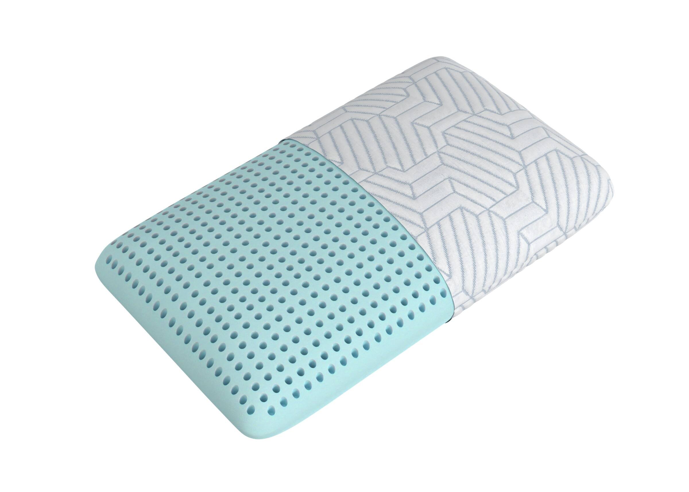 Angle. TinyHomie - Bella Ice Pillow Phase Change Cooling Cover - White.