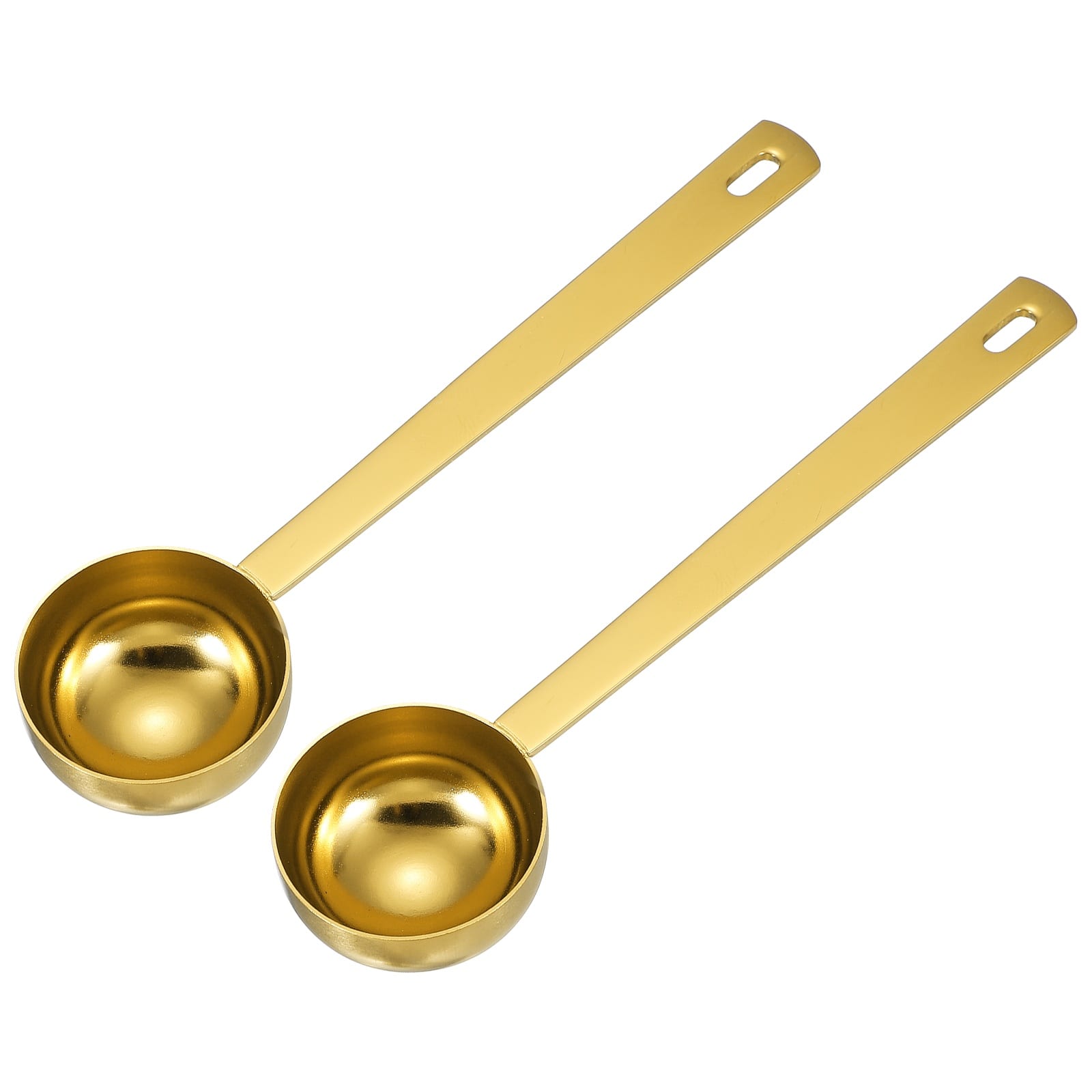 Unique Bargains - 2pcs Measuring Spoon, 25ml Long Handle Table Scoop Teaspoon for Coffee Tea Sugar Cooking Baking - Gold price history on PriceWatchPro