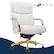 Front. La-Z-Boy - Symphony Executive Mid-Back Bonded Leather Office Chair - White and Gold.