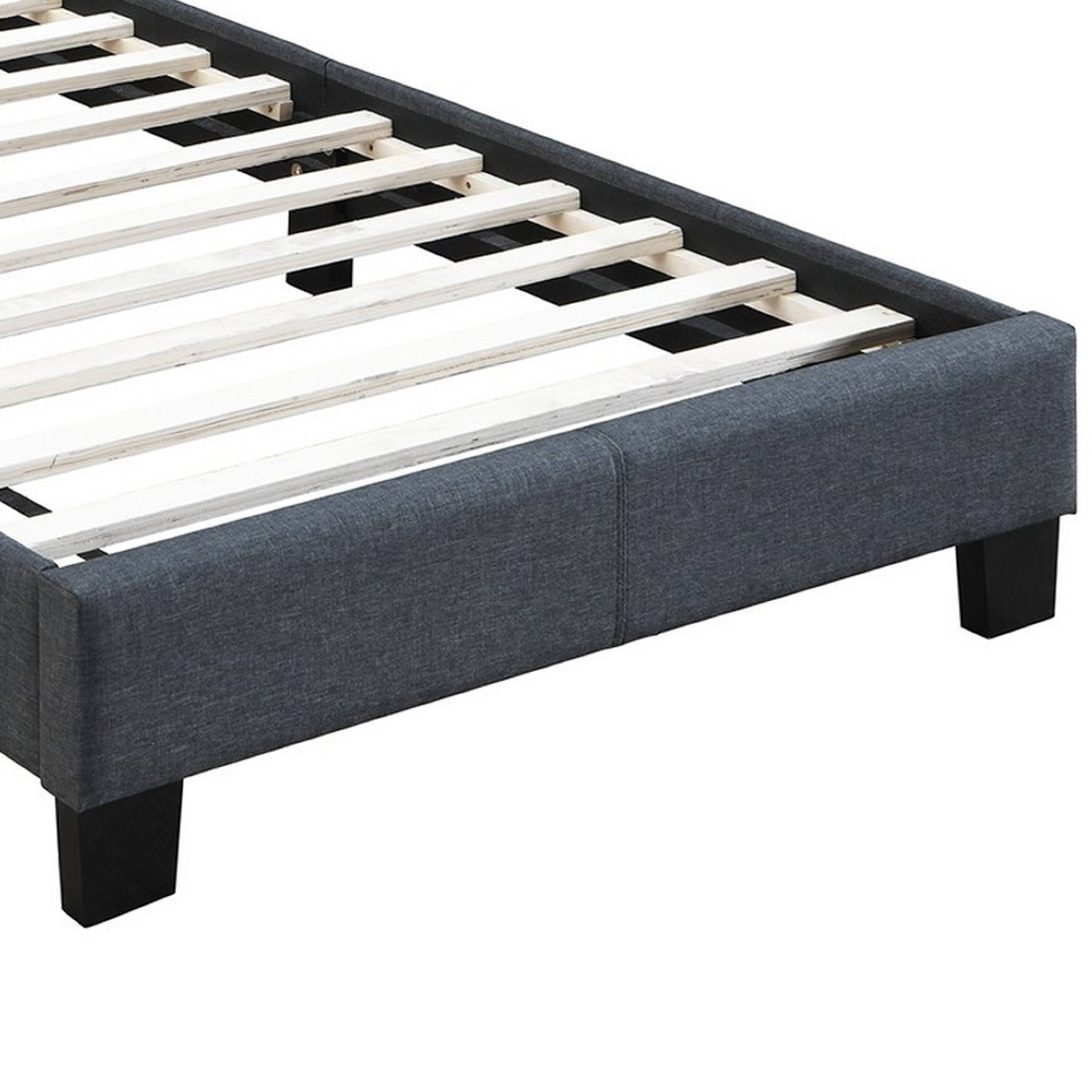 Alt View 3. Manhattan Lane - Twin Bed with Button Tufted Scalloped Headboard - Gray.