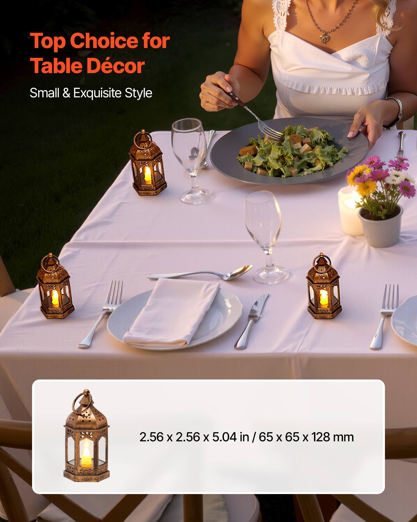 VEVOR 12 Pcs Decorative Candle Lantern, LED Electric Flameless