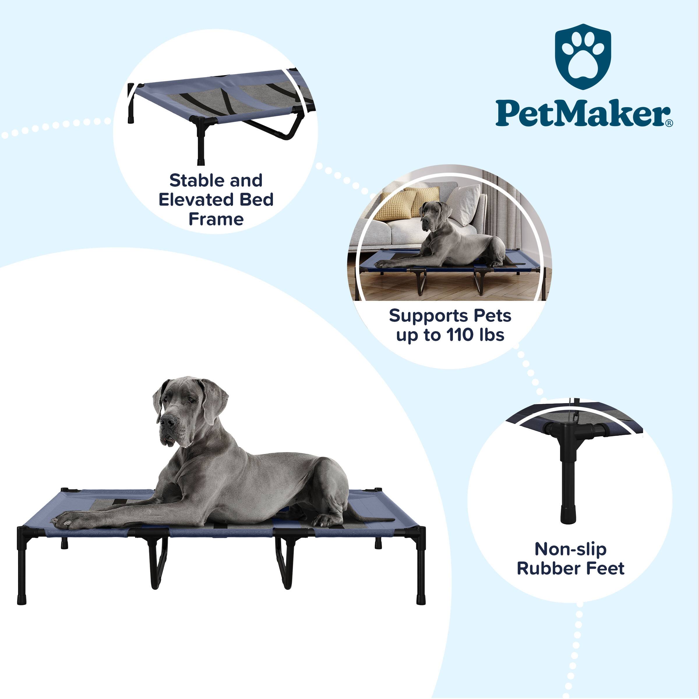 PetMaker Stable and Elevated Bed Frame Supports Pets up to 110 lbs Non-slip Rubber Feet