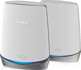 NETGEAR - Orbi AX4200 Tri-Band Mesh WiFi 6 System with 32x8 DOCSIS 3.1 Cable Modem (2-Pack) - White
