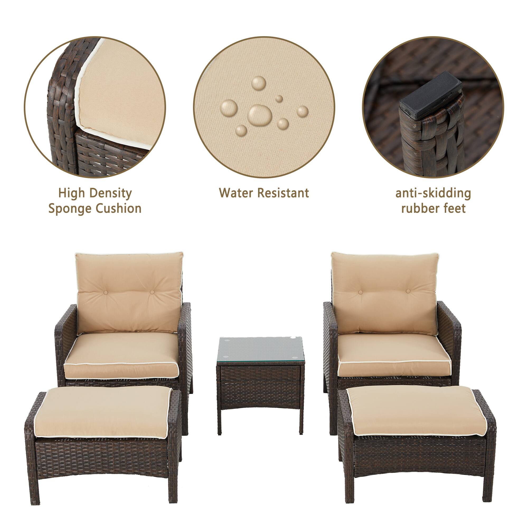 High Density Sponge Cushion  
Water Resistant  
anti-skidding rubber feet