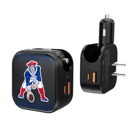 Keyscaper - New England Patriots 2-in-1 USB A/C Charger - Black