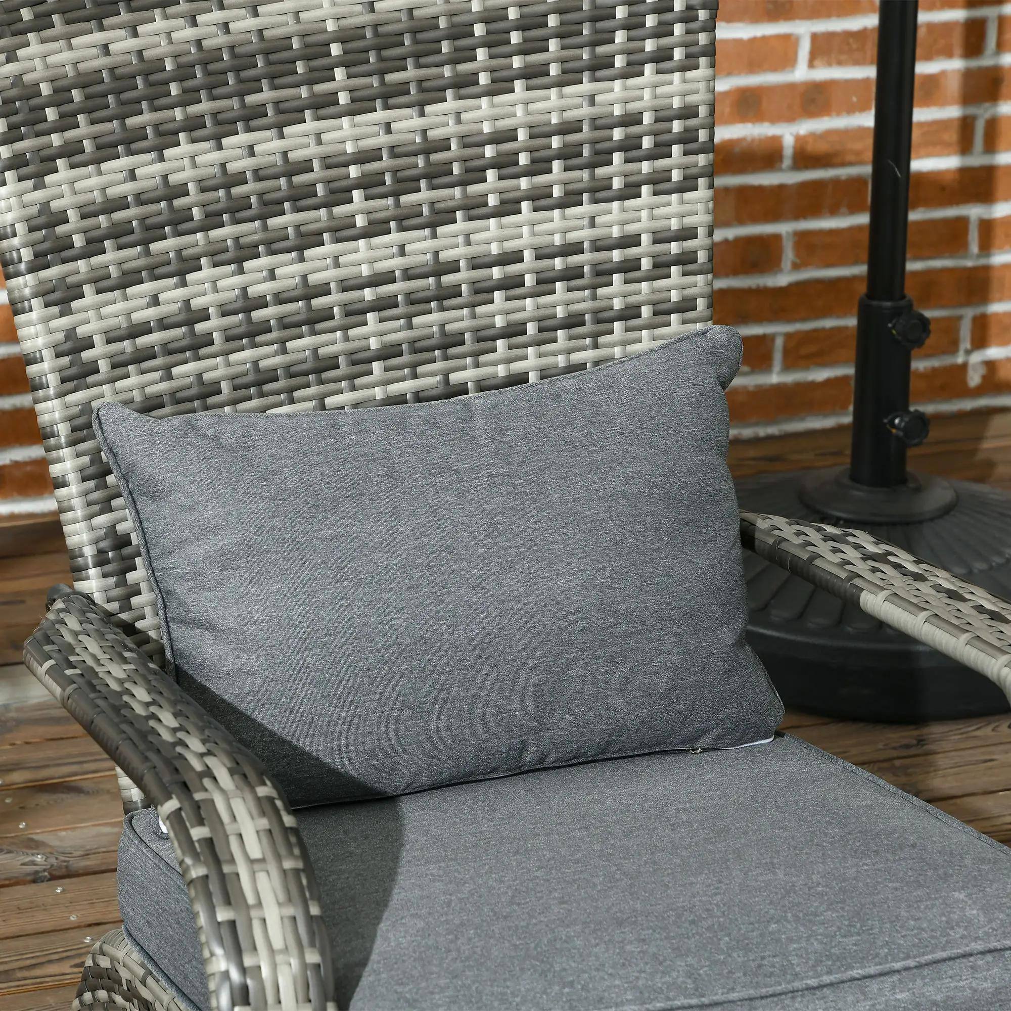 Alt View 1. Resenkos - Resenkos All-Weather Wicker Adirondack, Cozy Fire Pit Seat with Tall Back & Armrests, Deck & Garden Comfort, Dark Gray - Dark gray.