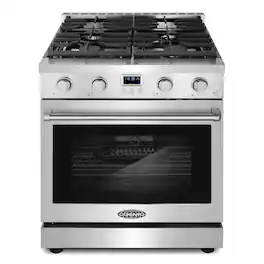 COSMO - COS-GRC304KB 30 in. Lumin Collection 4.8 cu. ft. Gas Range with 4 Sealed Burners and Convection Oven - Stainless Steel