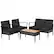 Alt View 1. Gymax - Gymax 4PCS Rattan Patio Conversation Furniture Set Outdoor Sofa Set w/ Black Cushions - Black.