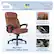 Left. Serta - Fairbanks Bonded Leather Big and Tall Executive Office Chair - Cognac.