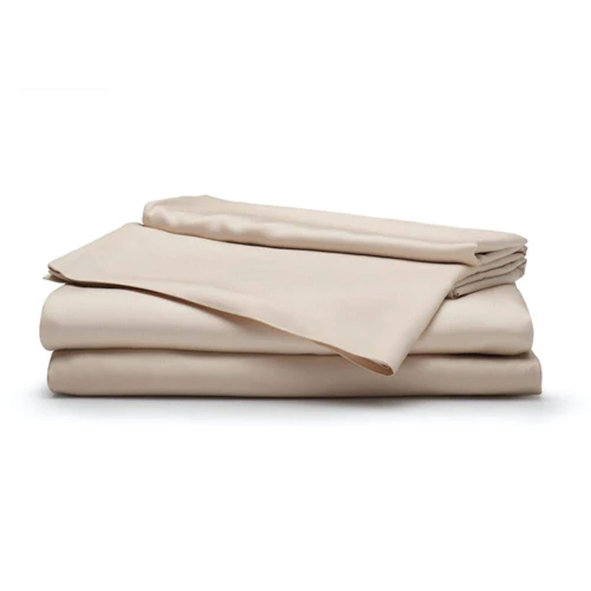 Sleepgram - Viscose from Bamboo King Bed Sheet Set with 2 Pillowcases - Sand