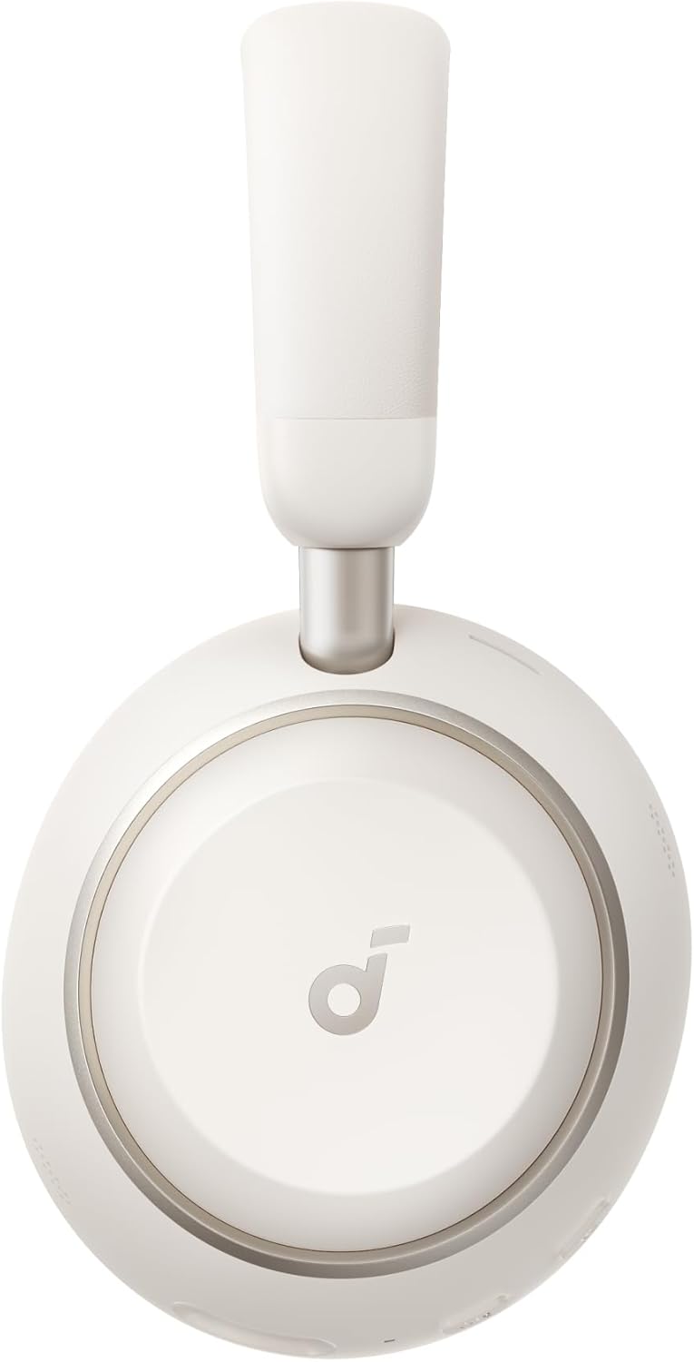 Angle. Soundcore - by Anker Space 2 Wireless Bluetoth Noise Cancelling Over-the-Ear Headphones with 50H ANC Playtime and All-Day Comfort - Linen White.
