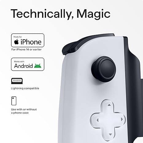 Technically, Magic

- Made for iPhone
  - For iPhone 14 or earlier

- Works with Android

- Lightning compatible

- Use with or without a phone case