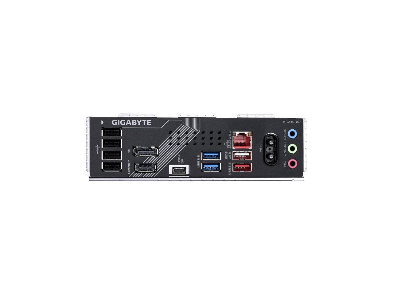 GIGABYTE DP HOMP 2 USB4 OP T E0 2.5G 48250 SOI USB US832 Wi-Fi 11-0145-02 N LINE LNO LINE N