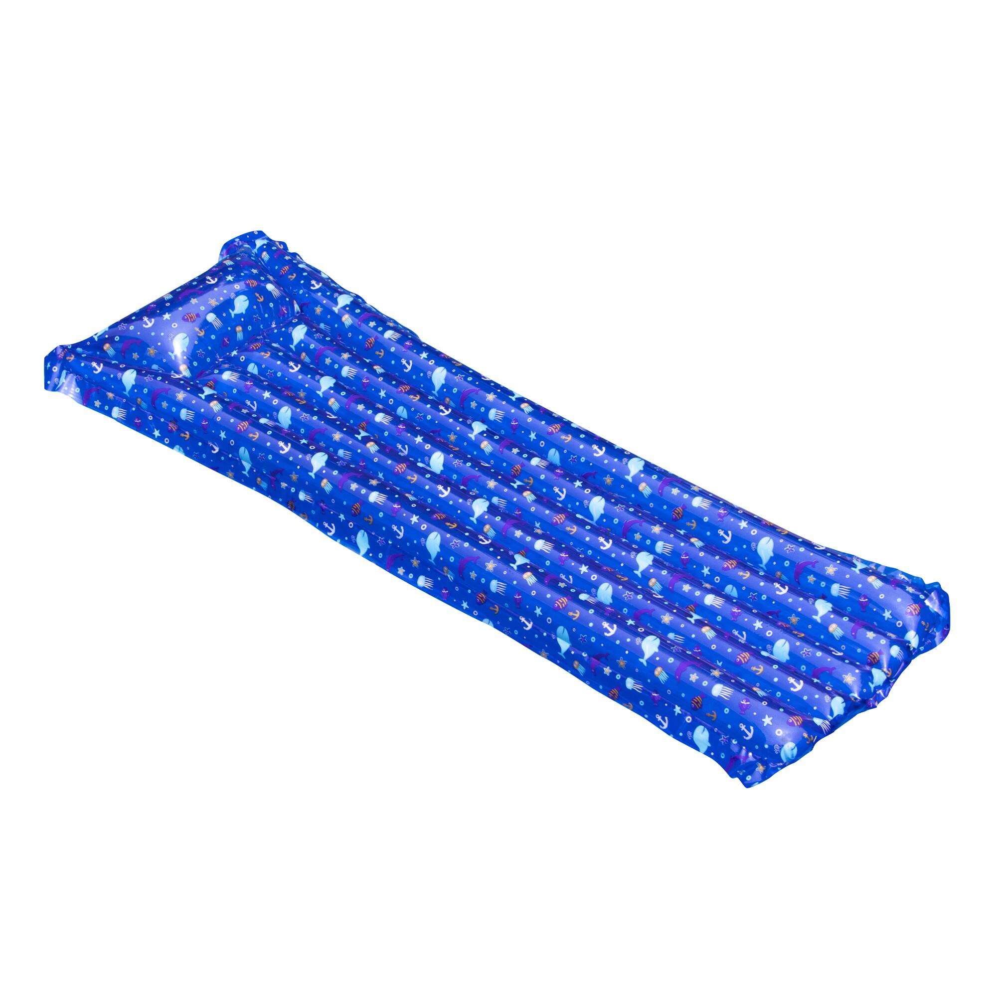 Front. Swimline - Aquatic Marine Animals Inflatable Pool Raft - 72'' - Blue - Blue.