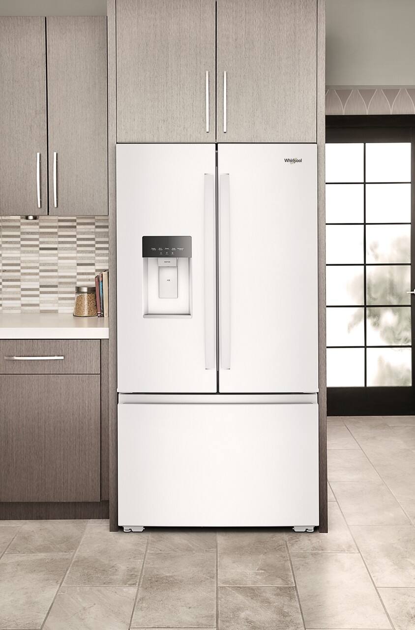 Alt View 11. Whirlpool - 23 Cu. Ft. French Door Refrigerator with In-Door Water and Ice - White.