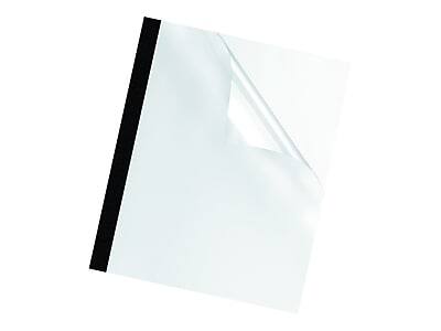 Alt View 1. Fellowes - Thermal Presentation Covers, Letter Size, 10/Pack - Black/Clear.
