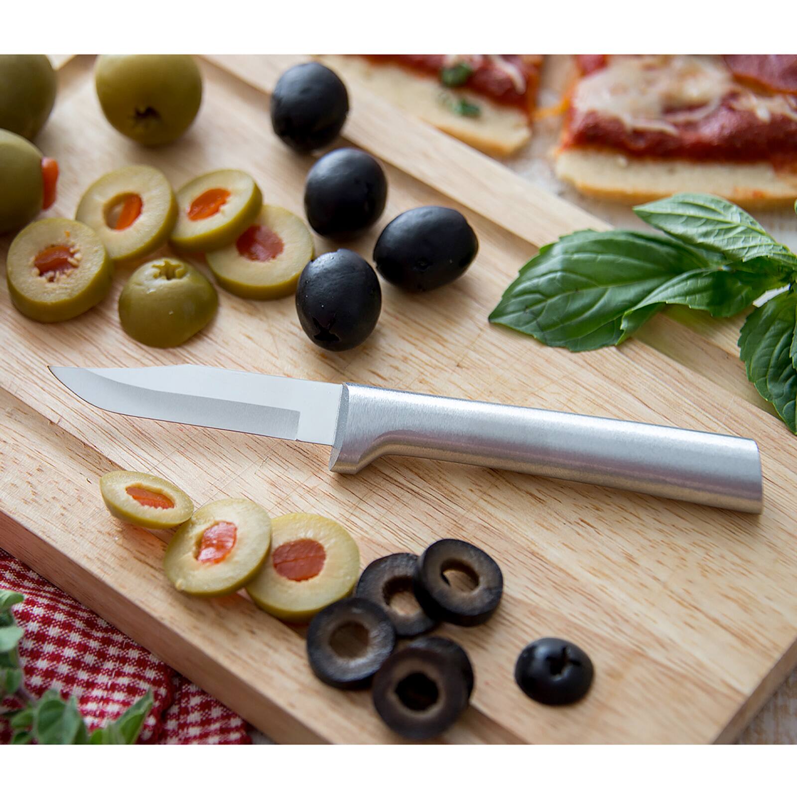 Alt View 1. Rada - Cutlery 2.5-Inch Peeling Paring Knife, Aluminum Handle - Silver.