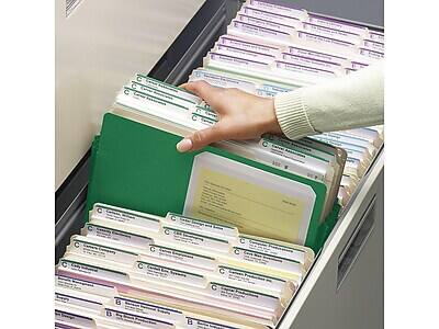 Alt View 5. Smead -  Paper Stock File Pocket, 5.25" Expansion, Letter Size, Green  - Green.