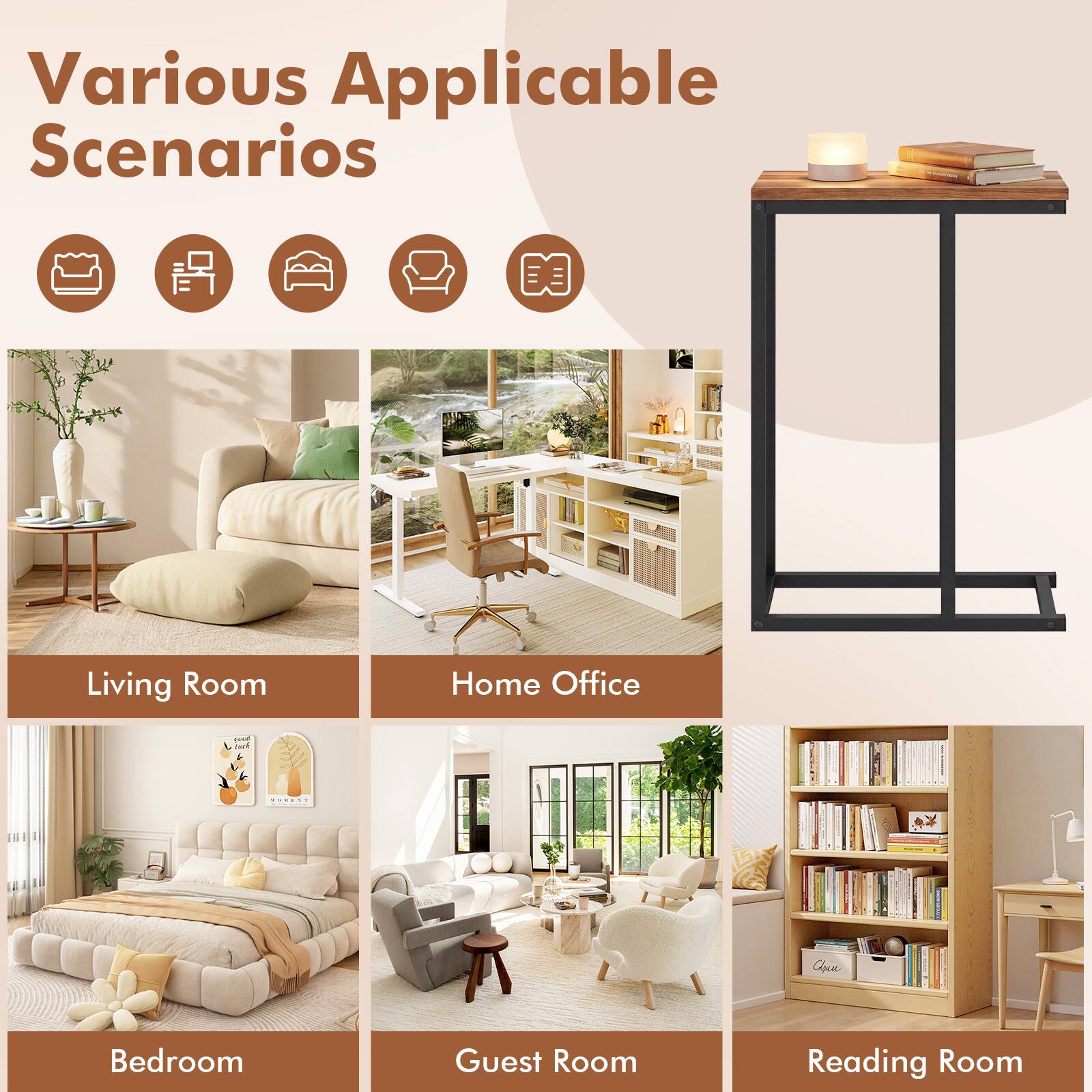 Various Applicable Scenarios

- Living Room
- Home Office
- Bedroom
- Guest Room
- Reading Room
