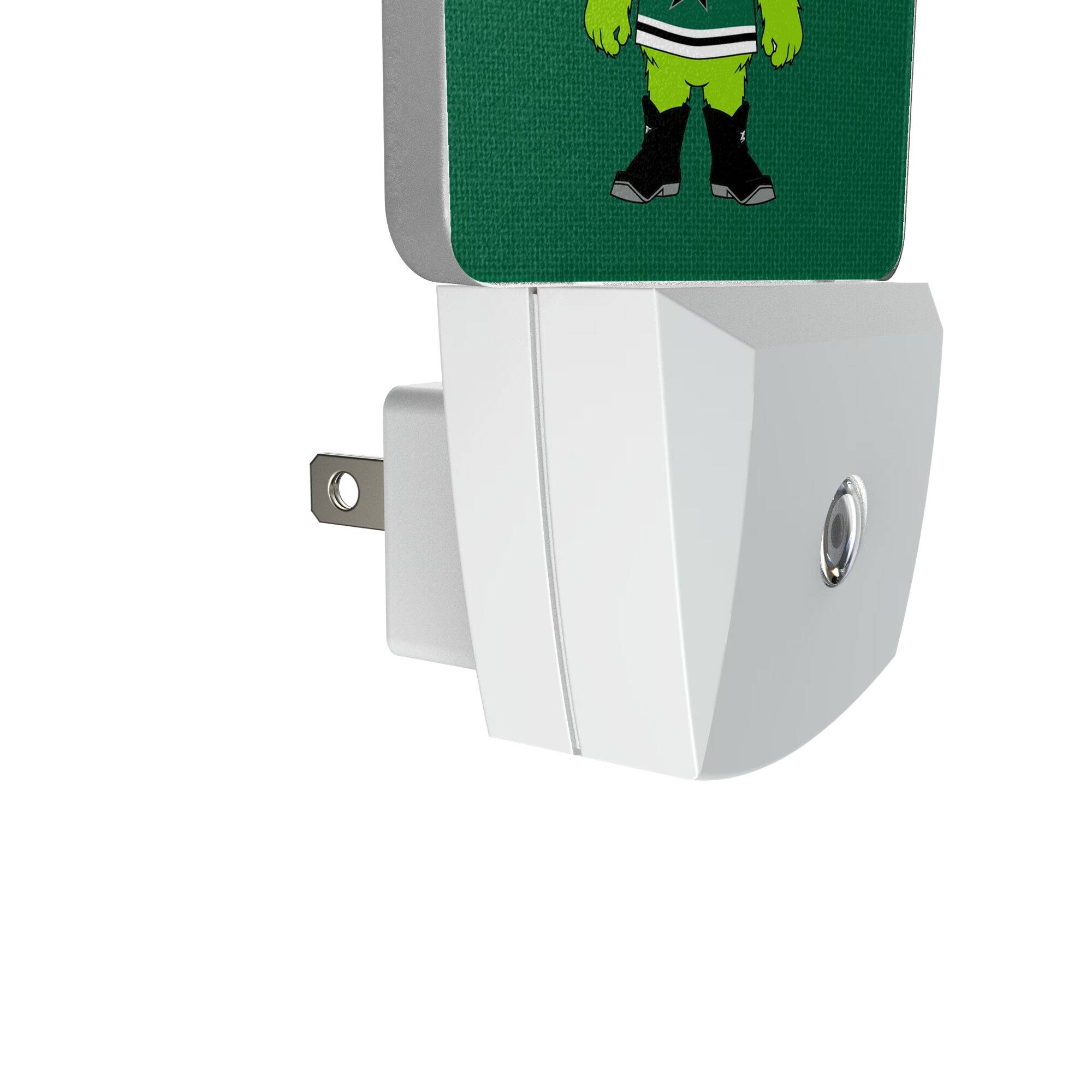 Alt View 2. Keyscaper - Dallas Stars 2-Pack Solid Design Mascot Nightlight Set - White.