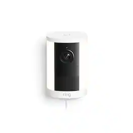 Ring - — Spotlight Cam, Plug-In (newest model), Wide-Angle Retinal 2K Video, 6x Enhanced Zoom, Motion-Activated Spotlights - White