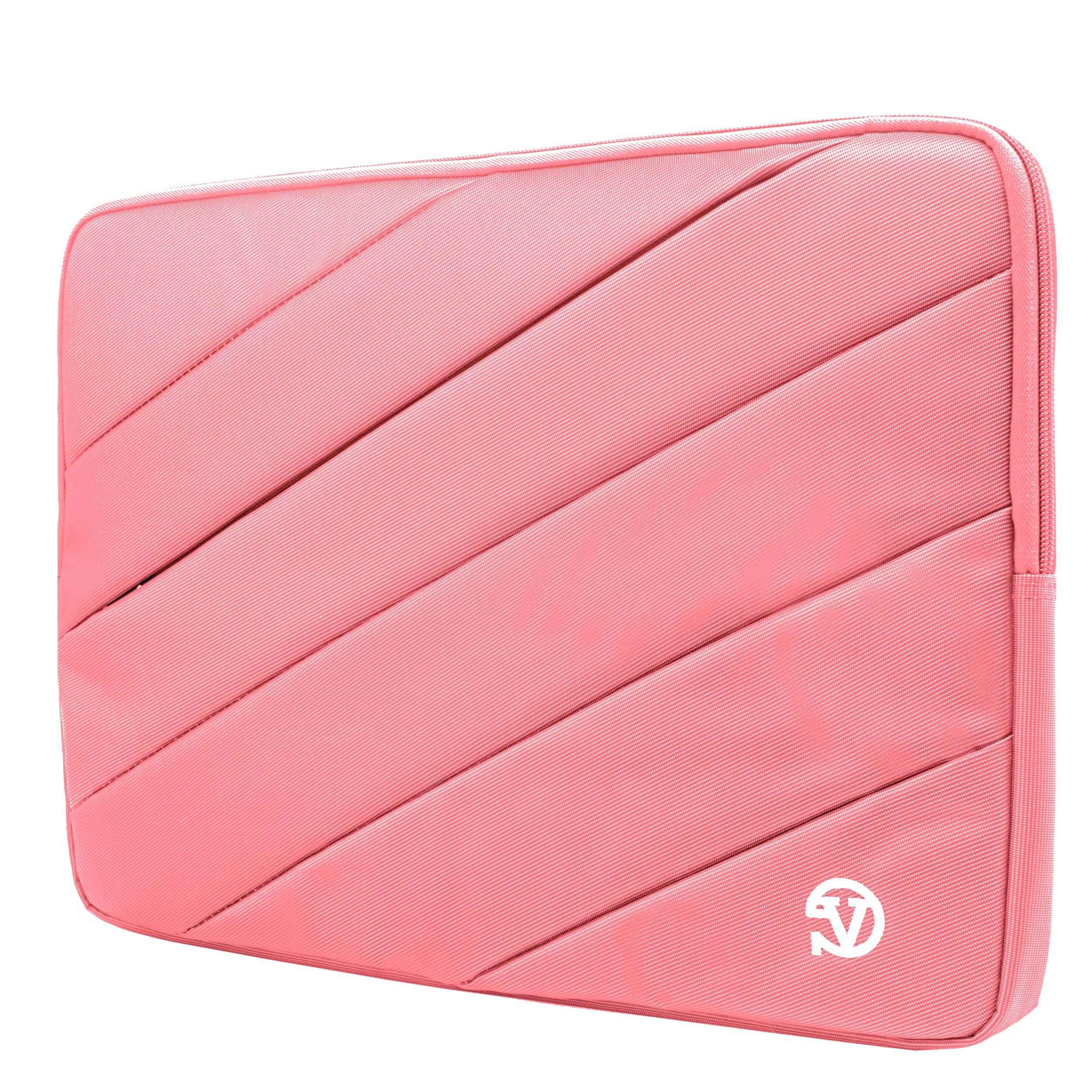 Alt View 10. Vangoddy - 15.6-inch Laptop Sleeve Nylon Shock-Absorbing Lining Dual Zippers Front, Rear Pockets - Pink.