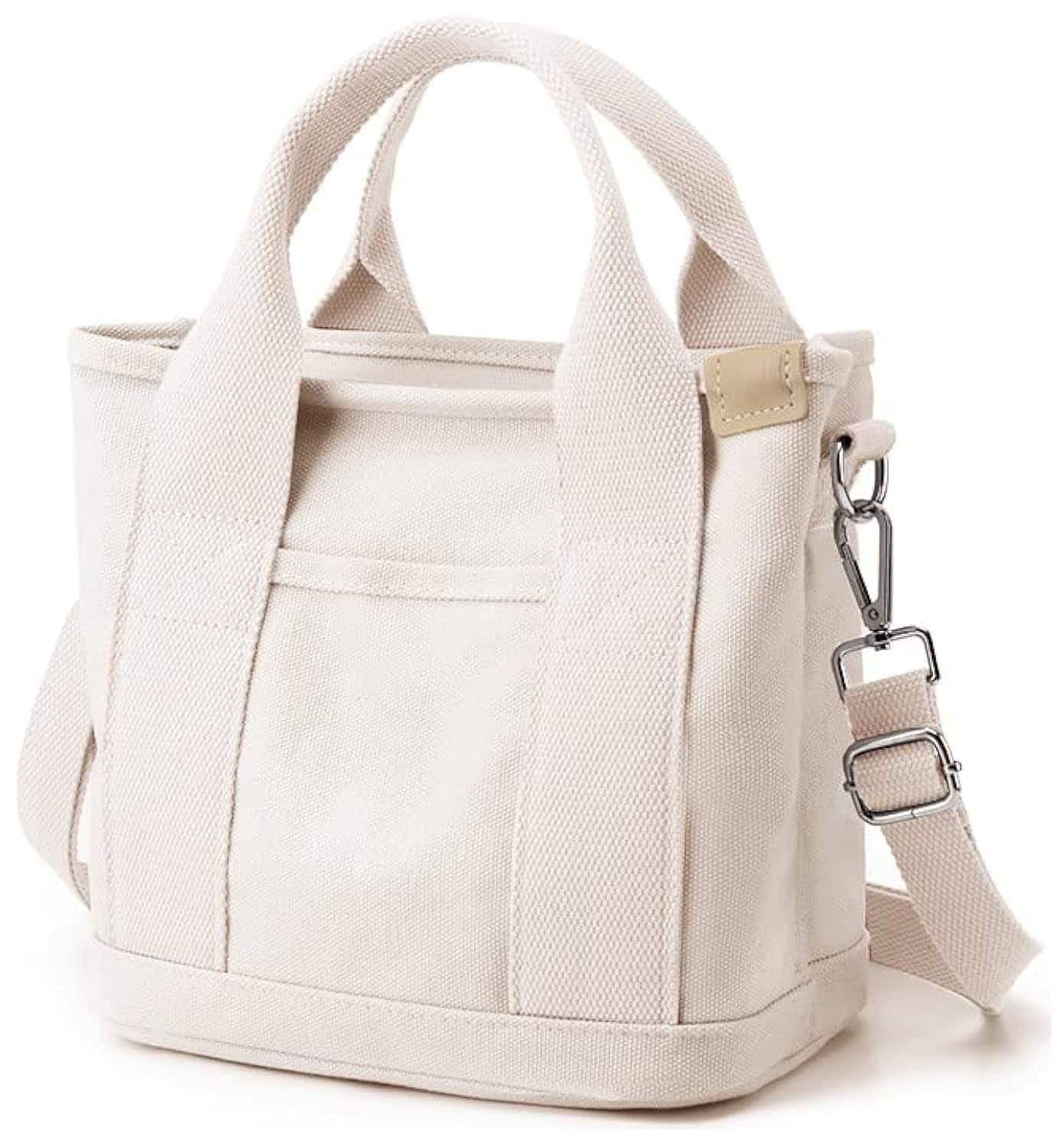 Vulpecula Spade - Small Tote Bag with Zipper Tote Bag for Women Canvas Crossbody Bag Shoulder Bag Satchel Hobo Bag Messenger Bag 2023 - Beige