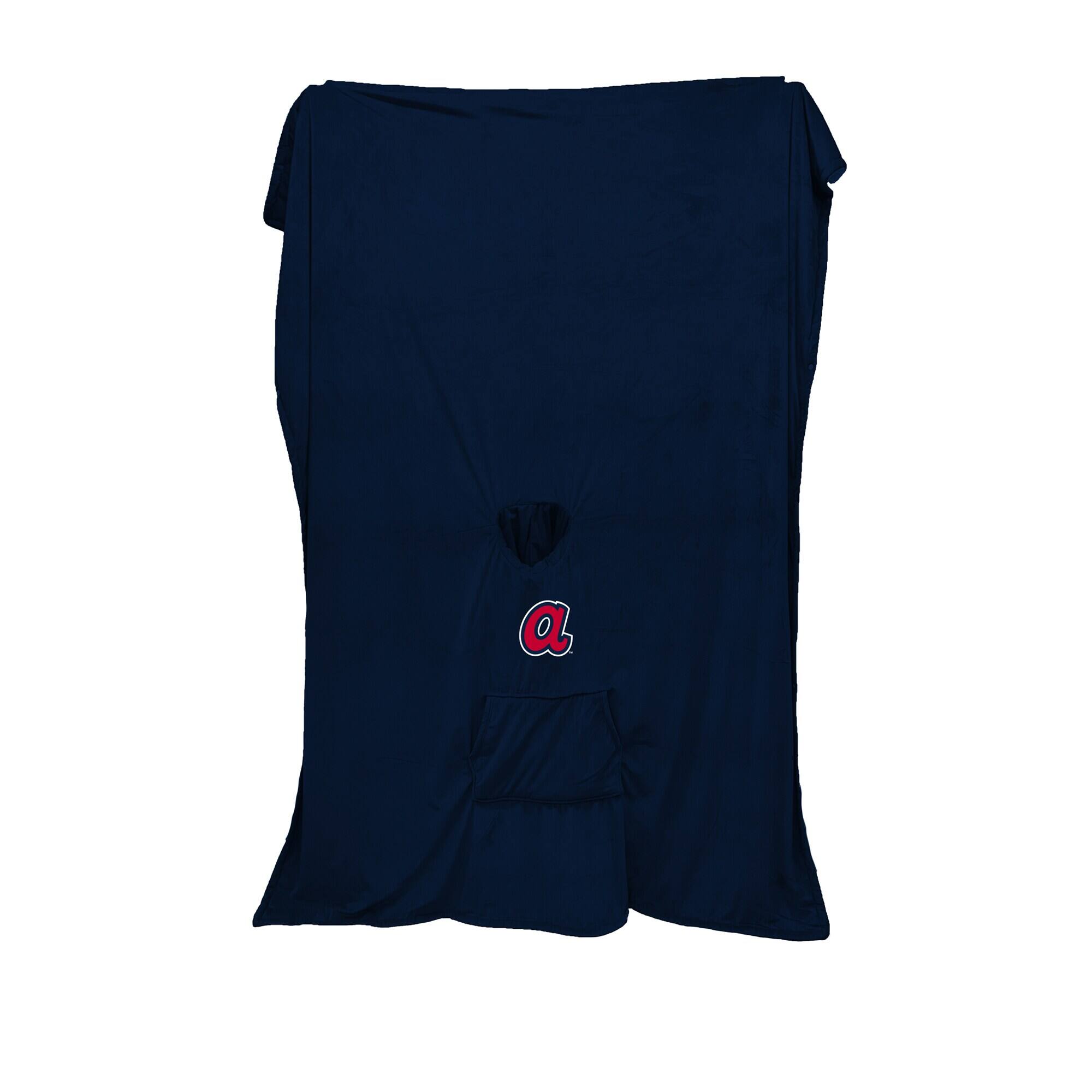 Alt View 2. Pegasus - Atlanta Braves 60- x 80- Team Color Hoodie Bloncho - Multicolor.