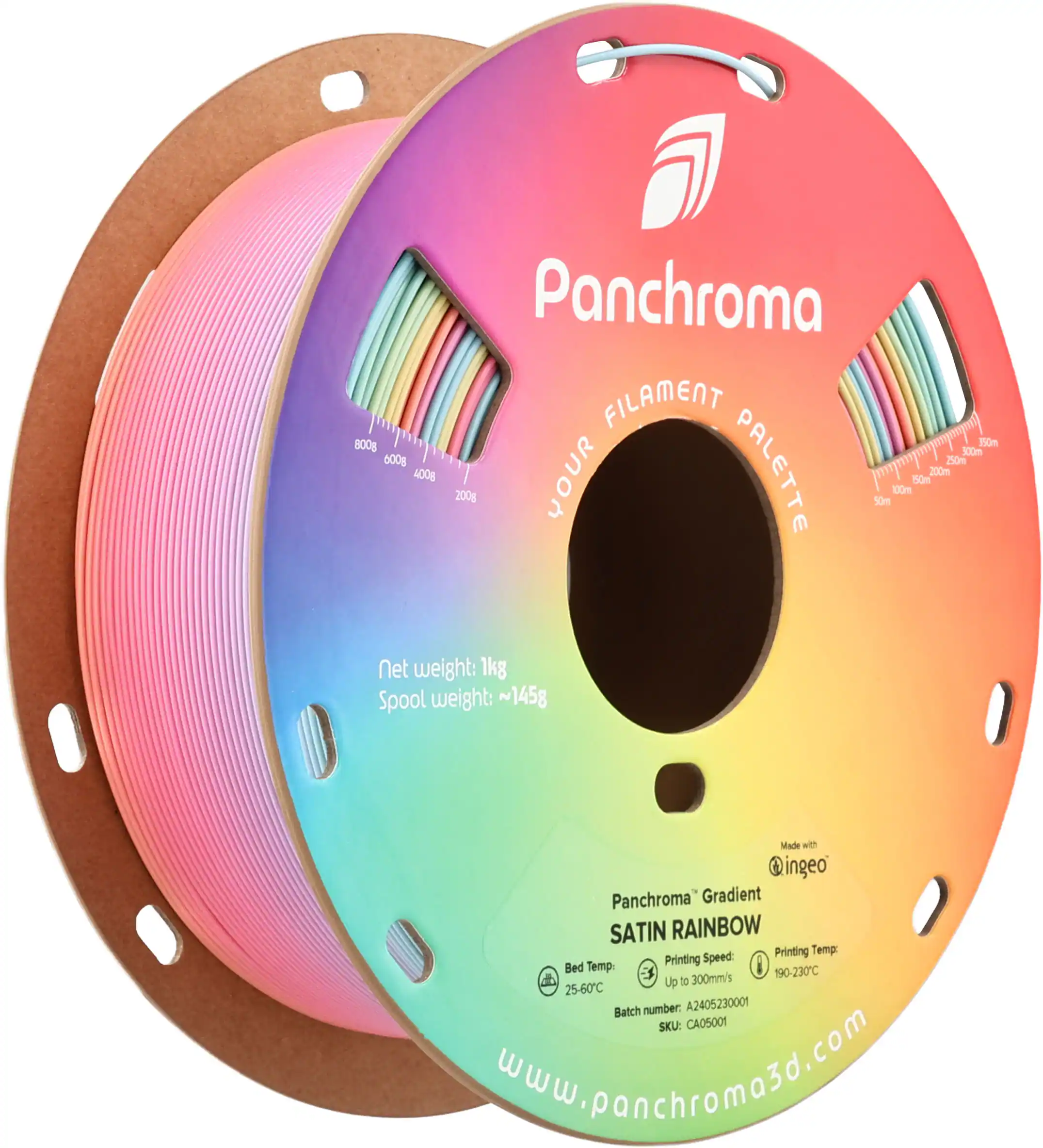 Polymaker - Gradient Satin PLA Filament - Rainbow